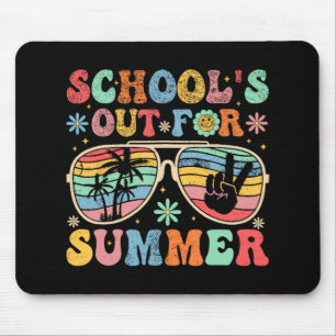 Day Of School Groovy School's Out For Summer Teach Mouse Pad