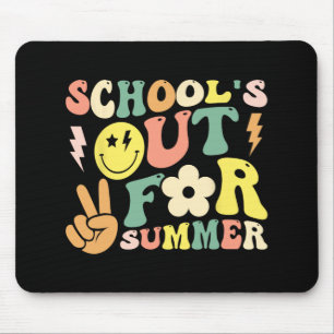 Day Of School Groovy Schools Out For Summer Teache Mouse Pad