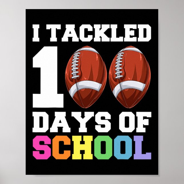 Day Of School Kids Football  Poster (Front)