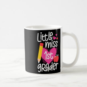 Day Of School Little Miss 1st Grader Girls Coffee Mug