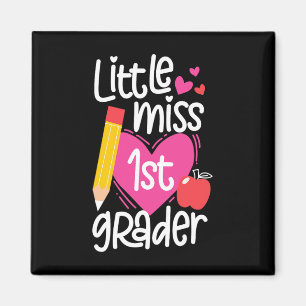 Day Of School Little Miss 1st Grader Girls Magnet