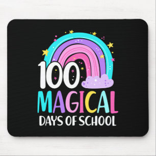 Day Of School Rainbow Magical 100 Days Of School Mouse Pad