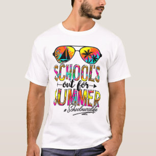 Day Of School Schools Out For Summer School Nurse T-Shirt