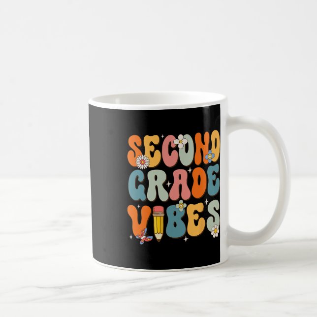 Day Of School Second Grade Vibes Back To School  Coffee Mug (Right)