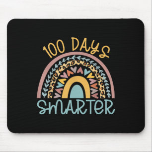 Day Of School Teacher 100 Days Smarter Leopard Rai Mouse Pad