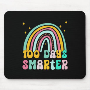 Day Of School Teacher - 100 Days Smarter Rainbow 2 Mouse Pad