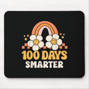 Day Of School Teacher 100 Days Smarter Rainbow Kid Mouse Pad
