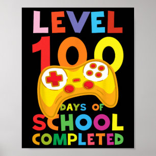 Day Of School Teachers Students Kids 100 Days Poster