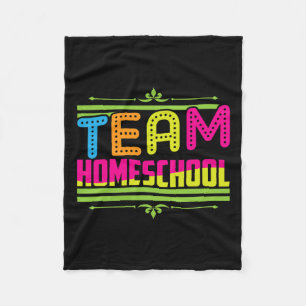 Day Of School Team Homeschool Teacher  Fleece Blanket