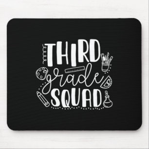 Day Of School Third Grade Squad Teacher Mouse Pad