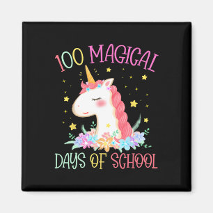 Day Of School Unicorn 100 Magical Days Girls Teach Magnet