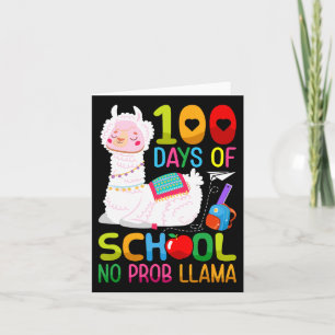 Day Of School Unicorn Girls 100 Days Of School 1  Card