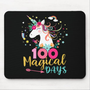 Day Of School Unicorn Girls 100 Magical Days Teach Mouse Pad