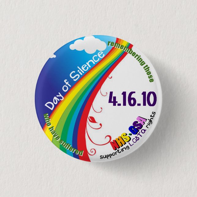 Day of Silence 3 Cm Round Badge (Front)
