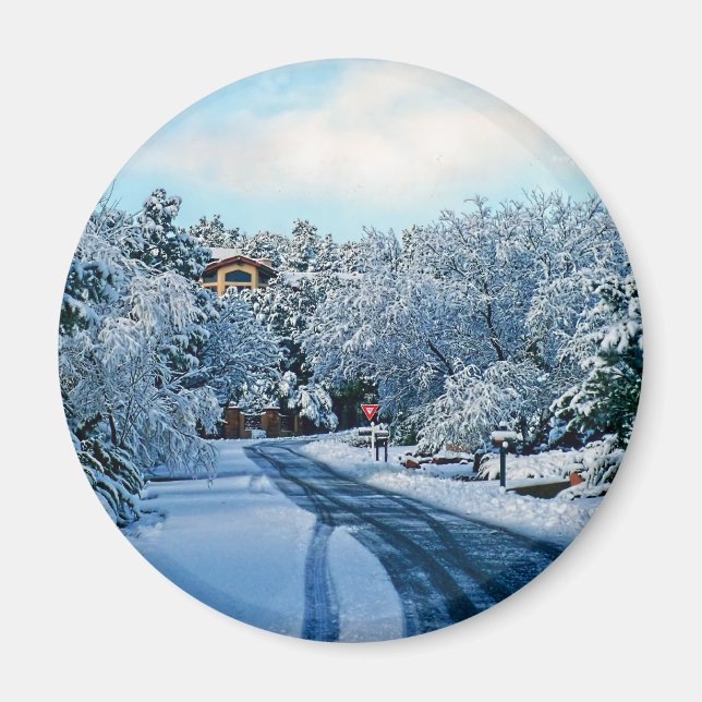 Day of snow Sedona, magnet (Front)