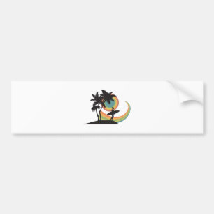 day of surfing vector design bumper sticker