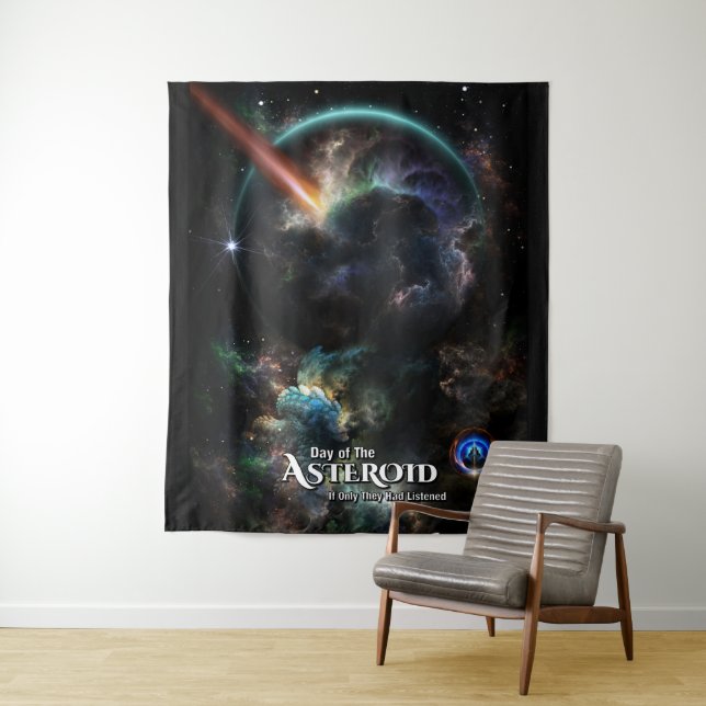Day Of The Asteroid SciFi Fractal Art Tapestry (In Situ)