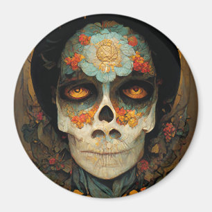 Day Of The Dead 1 Fantasy Skull Magnet