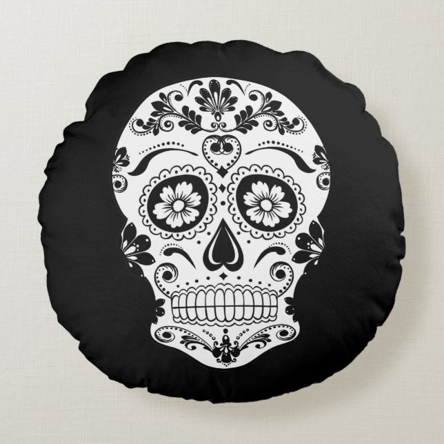 DAY OF THE DEAD 1 ROUND CUSHION (Front)