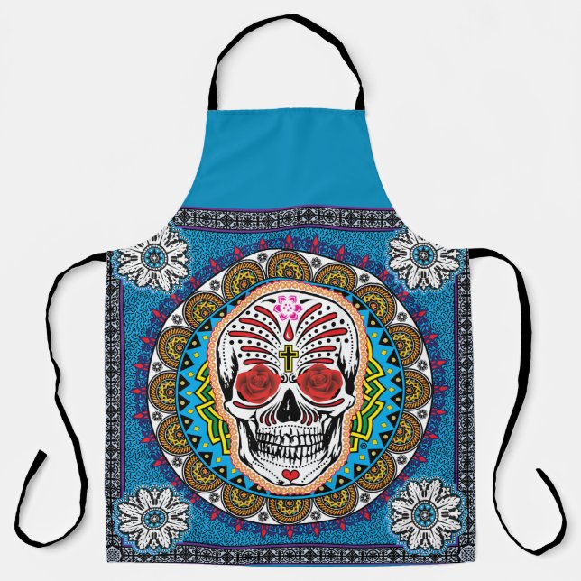 Day of the Dead All-Over Print Apron (Front)