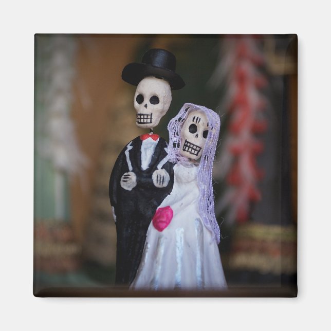 Day of the Dead Bride and Groom Magnet (Front)
