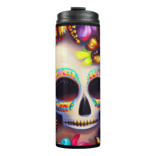 Day of the Dead Butterflies 1 Thermal Tumbler