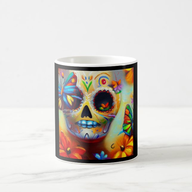 Day of the Dead Butterflies 2 Coffee Mug (Center)