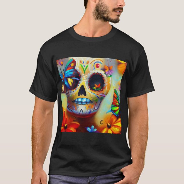 Day of the Dead Butterflies 2 T-Shirt (Front)