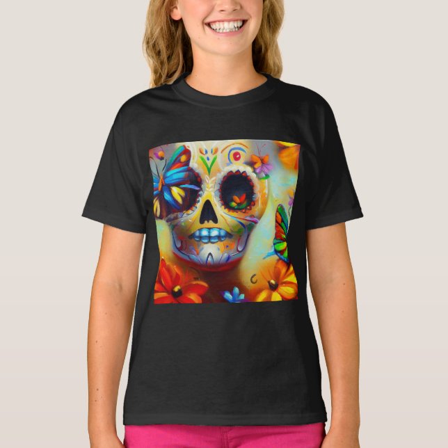 Day of the Dead Butterflies 2 T-Shirt (Front)