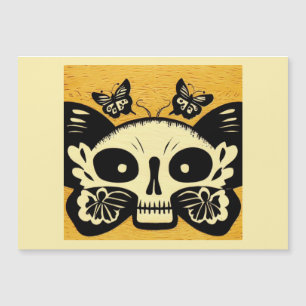 Day of the Dead Butterflies Woodcut 1
