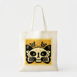 Day of the Dead Butterflies Woodcut 1 Tote Bag