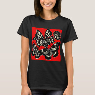 Day of the Dead Butterflies Woodcut 2 T-Shirt