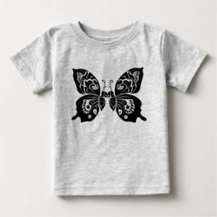 Day of the Dead Butterflies Woodcut 4 Baby T-Shirt