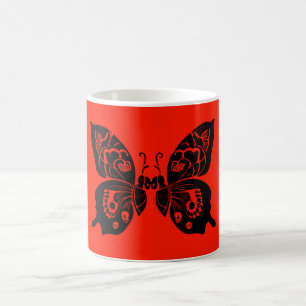 Day of the Dead Butterflies Woodcut 4 Coffee Mug