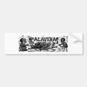 Day of the Dead. "Calaveras" c. 1951 Mexico. Bumper Sticker