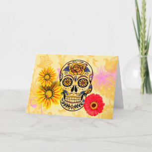 Day of the Dead candy skull Card