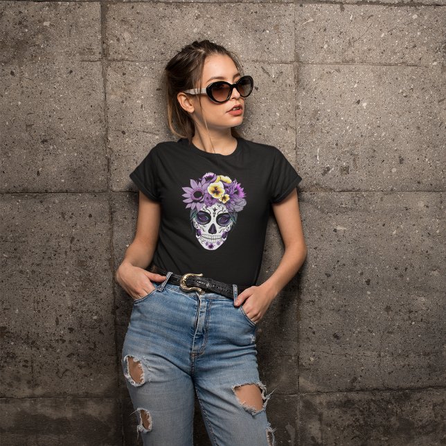 Day of the Dead Candy Skull - Día de Muertos Skull T-Shirt (Creator Uploaded)