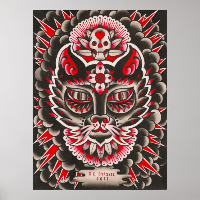 Day of the Dead Cat Poster (Front)