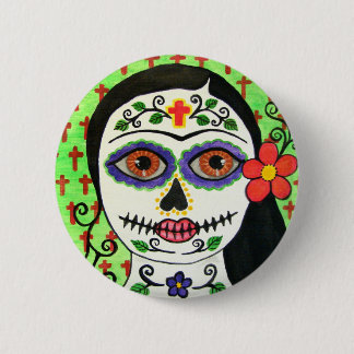 Day of the dead  catrina button