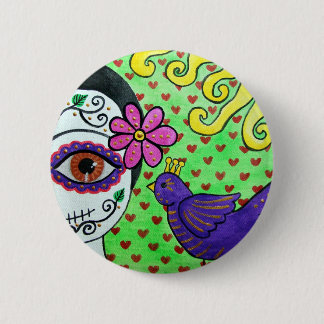 Day of the dead "Catrina" Button