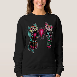 Day of the Dead Cats Cat Dia De Los Muertos Sweatshirt