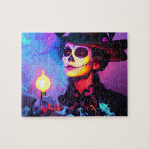 Day of the Dead Colourful Woman Jigsaw Puzzle