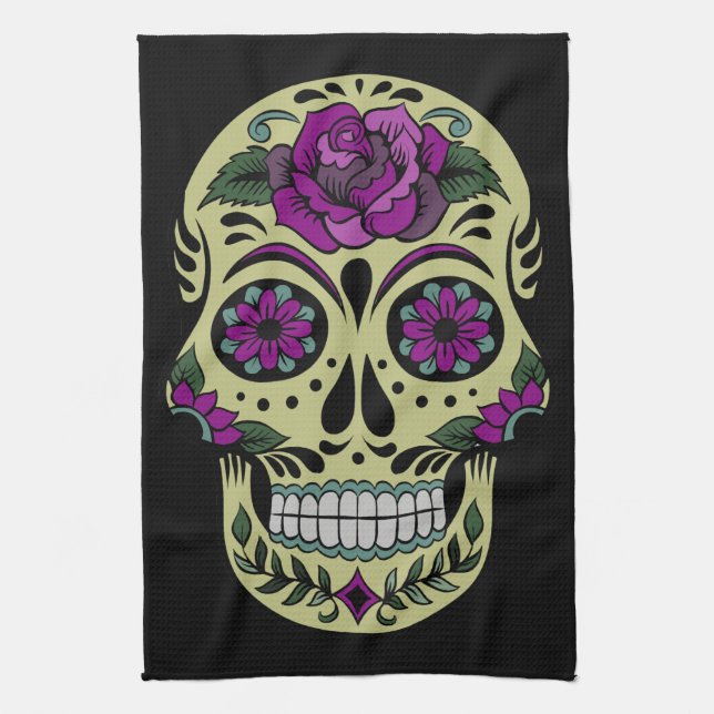 Day of the Dead Custom Tea Towel (Vertical)