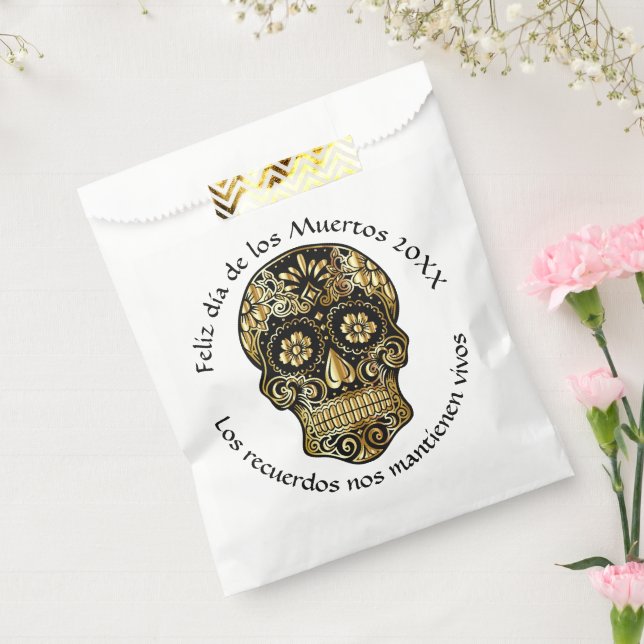 Day of The Dead - Customise Add Name & Message Favour Bag (Sealed)