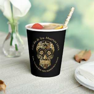 Day of The Dead - Customise Add Name & Message Paper Cups