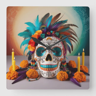 Day of the Dead Delight Clock Design by Li Tech