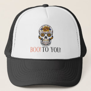 Day Of The Dead Dia De Los Muertos Skull Trucker Hat