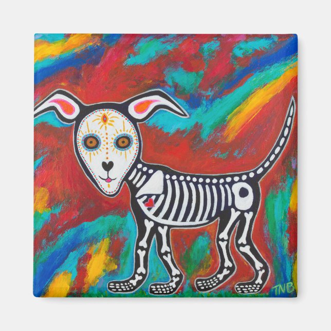 Day of the Dead Dog Magnet (Front)