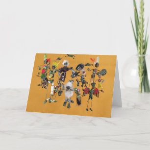 Day of the Dead figures, from Oaxaca Card