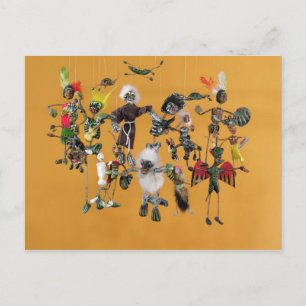 Day of the Dead figures, from Oaxaca Postcard